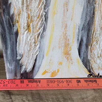 Lot 489: Angel Painting signed by Artist 
