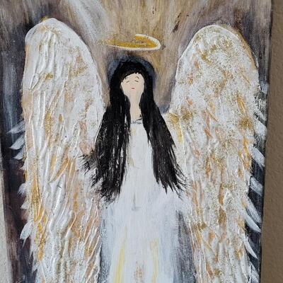 Lot 489: Angel Painting signed by Artist 