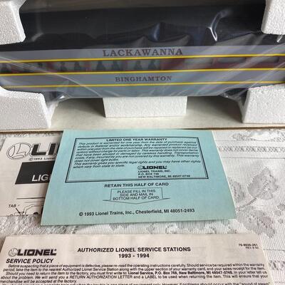 Vintage Lionel Train Lackawanna Binghamton Dining Car with original box