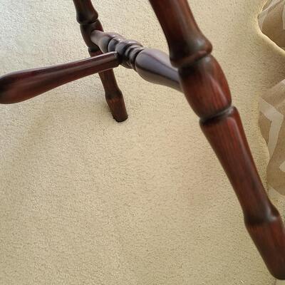 Lot U378: Plaid Wool Accent Throw & Windsor Style Accent Chair 