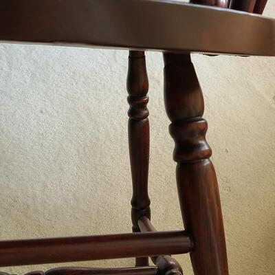 Lot U378: Plaid Wool Accent Throw & Windsor Style Accent Chair 