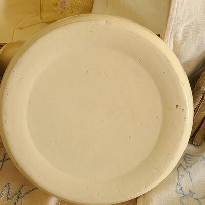 Lot 381U: Antique Baby Clothes & Pottery Baby Plate
