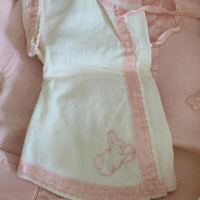 Lot 381U: Antique Baby Clothes & Pottery Baby Plate