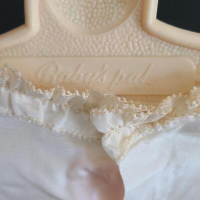 Lot 381U: Antique Baby Clothes & Pottery Baby Plate