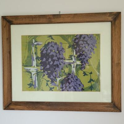 Lot 504U: Grapevine Painting by Local Artist 