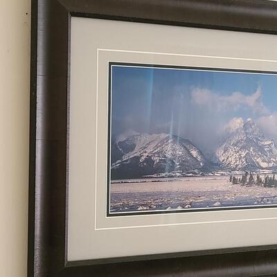 Lot 418U: Framed Landscape Artwork signed by Thomas D. Mangelsen 