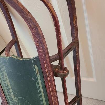 Lot 389U: Antique Painted Sled 