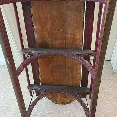 Lot 389U: Antique Painted Sled 