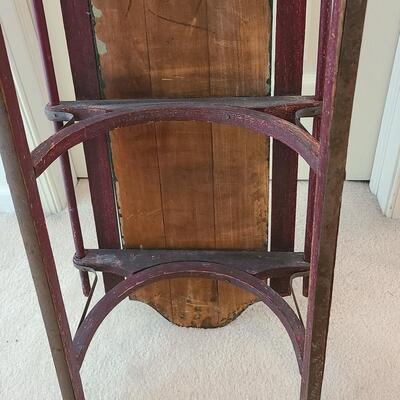 Lot 389U: Antique Painted Sled 