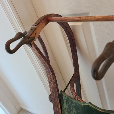 Lot 389U: Antique Painted Sled 