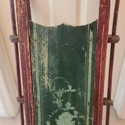 Lot 389U: Antique Painted Sled 