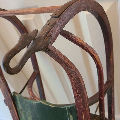 Lot 389U: Antique Painted Sled 