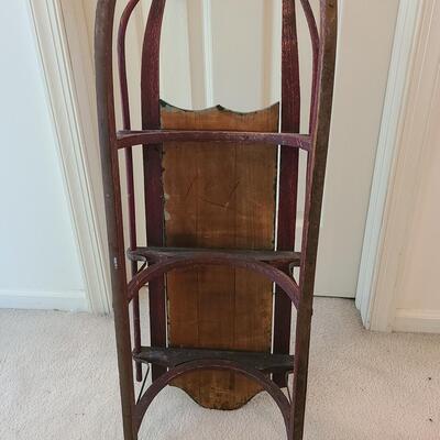 Lot 389U: Antique Painted Sled 