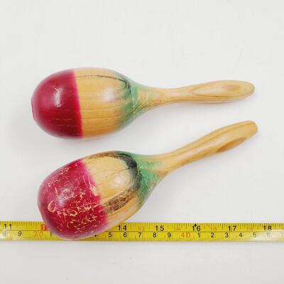 WOODEN MARACAS "MEXICO" 