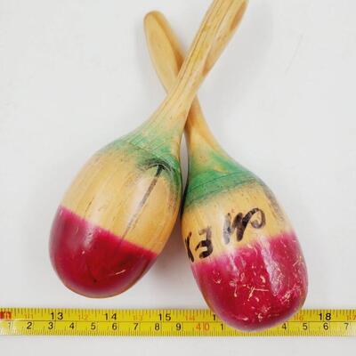WOODEN MARACAS "MEXICO" 