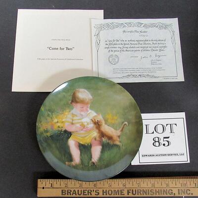 Cone For Two Plate #7975D, Special Moments Collection