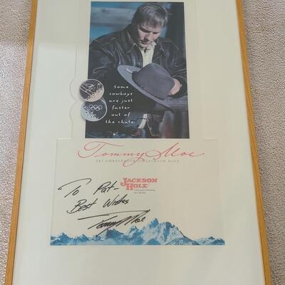 Lot 390: Tommy Moe, Olympic Skier Signed Jackson Hole Artwork