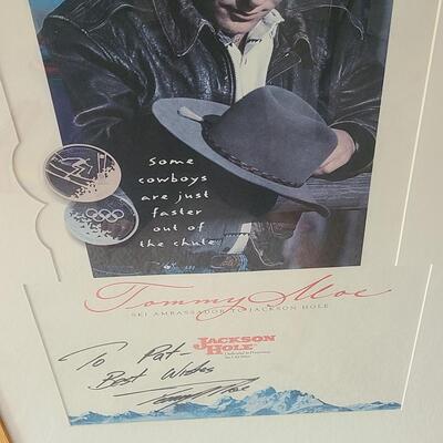 Lot 390: Tommy Moe, Olympic Skier Signed Jackson Hole Artwork