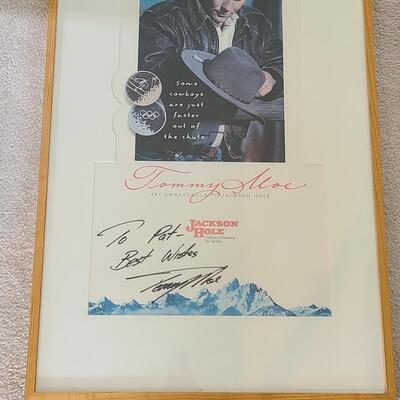 Lot 390: Tommy Moe, Olympic Skier Signed Jackson Hole Artwork