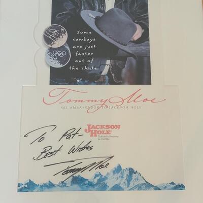 Lot 390: Tommy Moe, Olympic Skier Signed Jackson Hole Artwork