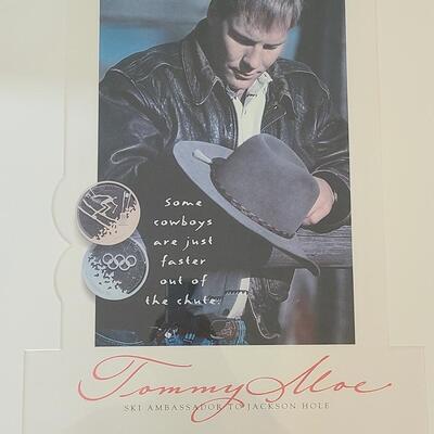 Lot 390: Tommy Moe, Olympic Skier Signed Jackson Hole Artwork