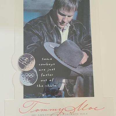 Lot 390: Tommy Moe, Olympic Skier Signed Jackson Hole Artwork