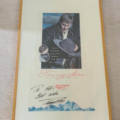 Lot 390: Tommy Moe, Olympic Skier Signed Jackson Hole Artwork