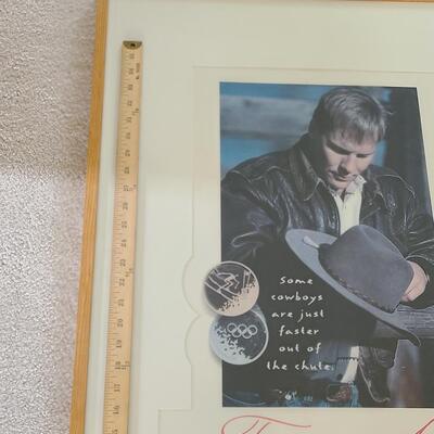 Lot 390: Tommy Moe, Olympic Skier Signed Jackson Hole Artwork