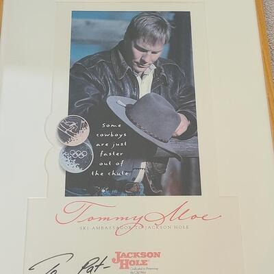 Lot 390: Tommy Moe, Olympic Skier Signed Jackson Hole Artwork