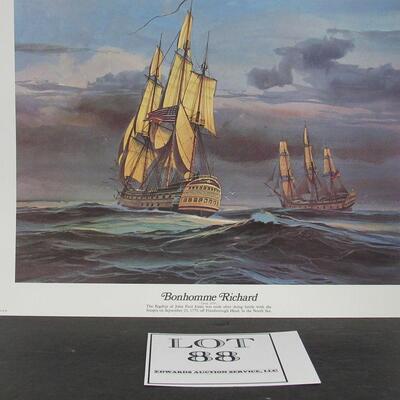 Vintage 1970s "Bonhomme Richard" Print, USA
