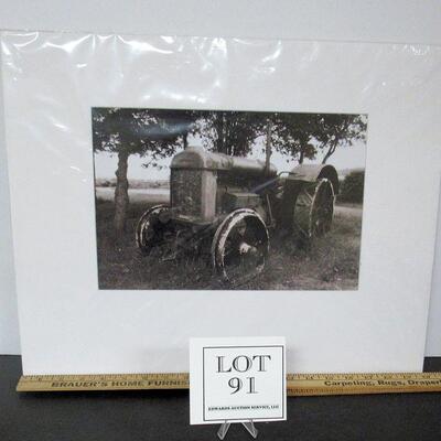 Large Matted Fordson Tractor Photo, Nice