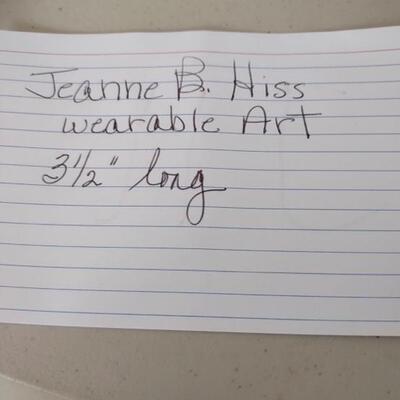 Lot J11 - Jeanne B. Hiss Wearable Art Pin