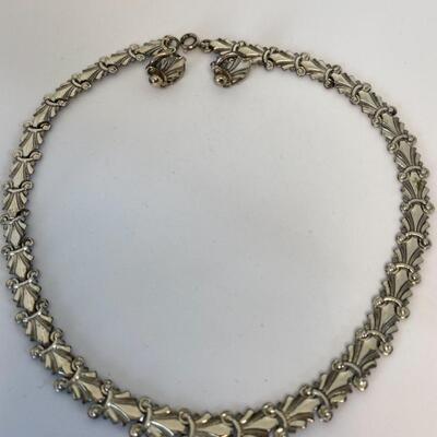 Lot J13 - Danecraft 925 silver necklace with matching pierced earrings