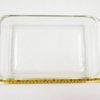 PYREX AND UNBRANDED FLORAL CLEAR BAKING DISHES 