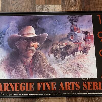 Lot 514: "Prairie Thunder" 1994 Carnegie Fine Arts Series by Robert Carver Signed and Numbered 