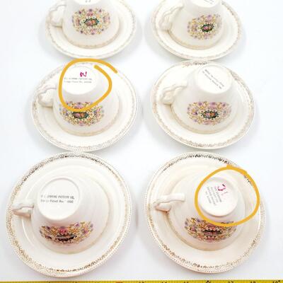 WARRANTED 22K GOLD HAND DECORATED IVORY PORCELAIN BY SEBRING "MELODY"