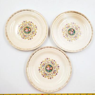 WARRANTED 22K GOLD HAND DECORATED IVORY PORCELAIN BY SEBRING "MELODY"