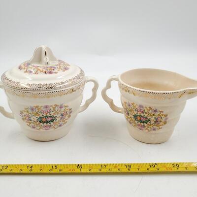 WARRANTED 22K GOLD HAND DECORATED IVORY PORCELAIN BY SEBRING "MELODY"