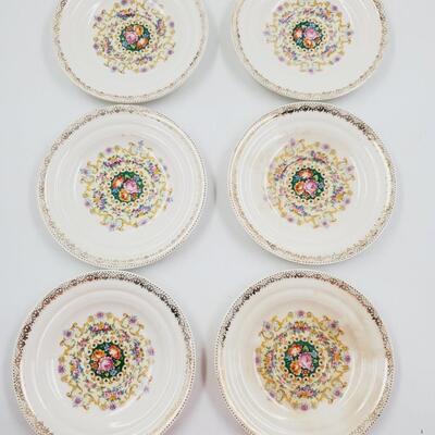 WARRANTED 22K GOLD HAND DECORATED IVORY PORCELAIN BY SEBRING "MELODY"