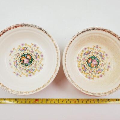 WARRANTED 22K GOLD HAND DECORATED IVORY PORCELAIN BY SEBRING "MELODY"