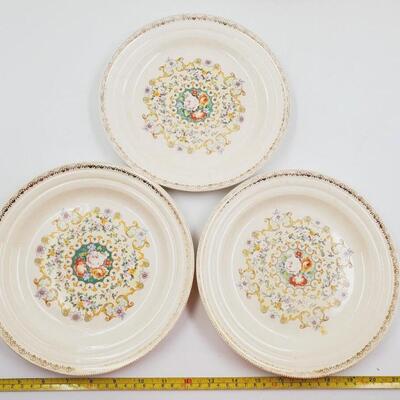 WARRANTED 22K GOLD HAND DECORATED IVORY PORCELAIN BY SEBRING "MELODY"