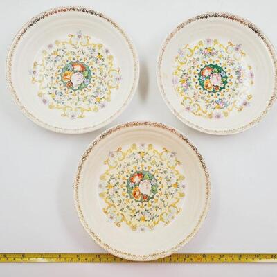 WARRANTED 22K GOLD HAND DECORATED IVORY PORCELAIN BY SEBRING "MELODY"