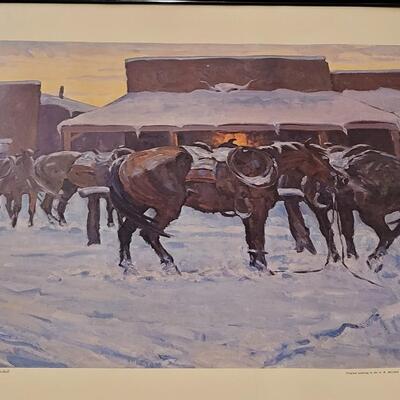 Lot 515: "Waiting for a Winner" print by Arthur Roy Mitchell 