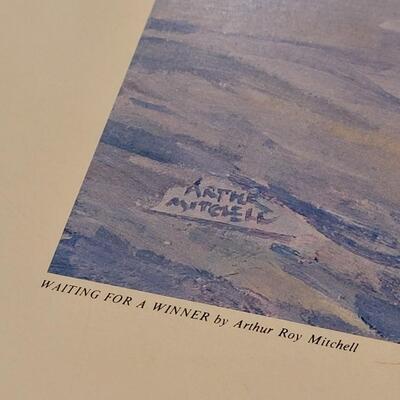 Lot 515: "Waiting for a Winner" print by Arthur Roy Mitchell 