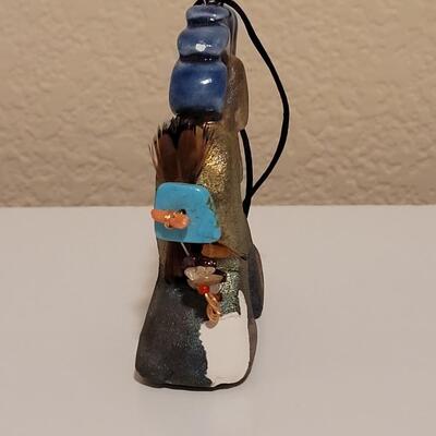 Lot 516: Ceramic Vessel and Kokopelli Ornament 