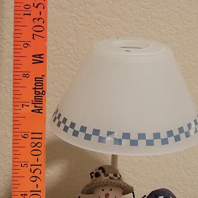 Lot 521: Crazy Mountain Snowman Candle Lamp