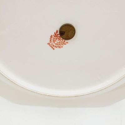 VINTAGE TWO TIERED CERAMIC PLATE SERVING TRAY HAND PAINTED IN JAPAN