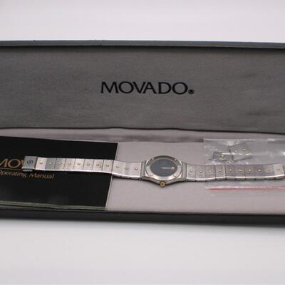 LOT#C7: Ladies Two-Tone Movado Watch