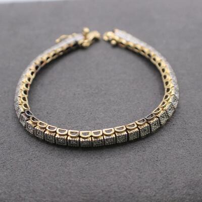 LOT#C10: Marked .925 Sterling Thai Bracelet [15.77g]