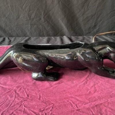 LOT#P22: Mid-Century Black Panther Lamp #1